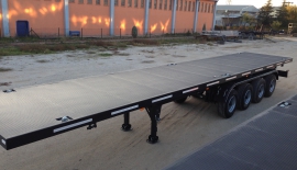 4 Dingilli Flat-bed / Platform Konteyner Tayc Yar Rmork | Sal & Ak Kasa Flatbed