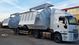 Cotton Transport Trailer - Triple Wagon Side Tipper Semi-trailer | Side Dump Semi Trailer