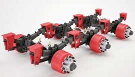 Semi Trailer 3 Axle Set - Leaf Spring 3 Axles Set (12 Tons x 3)