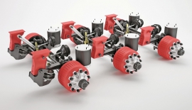 Semi Trailer 3 Axle Set - Leaf Spring 3 Axles Set (12 Tons