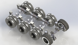 Semi Trailer 4 Axle Set - Leaf Spring 4 Axles Set